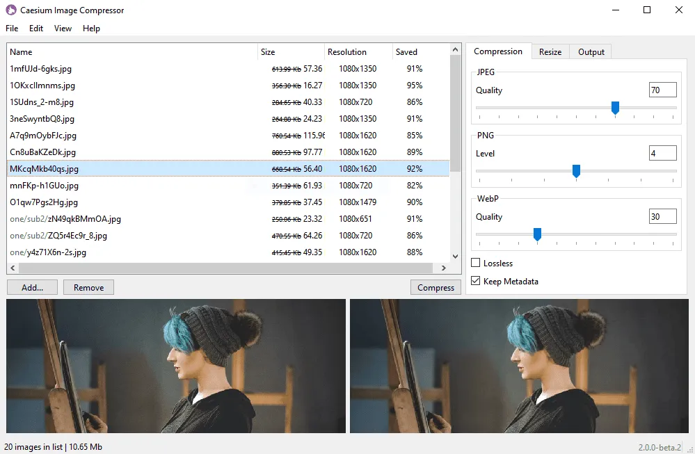 图像压缩软件 Caesium Image Compressor v2.7.1 中文版