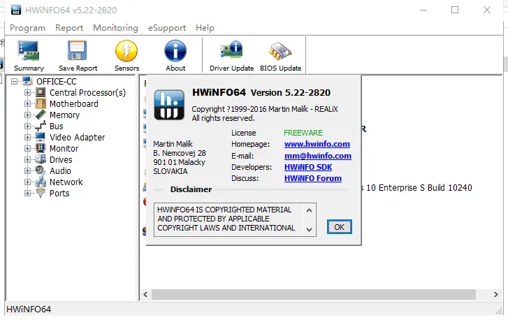 HWiNFO v8.10.5520 绿色便携版：专业硬件信息检测工具
