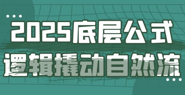 2025自然流底层公式逻辑课程
