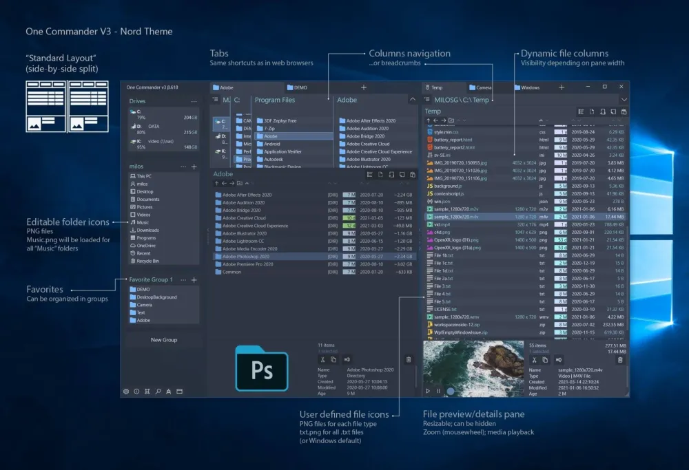 高颜值文件管理器 One Commander 3.84.1.0 中文版