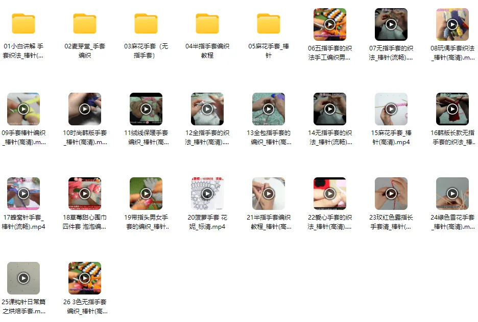 26个手套编织精品款式实例教程