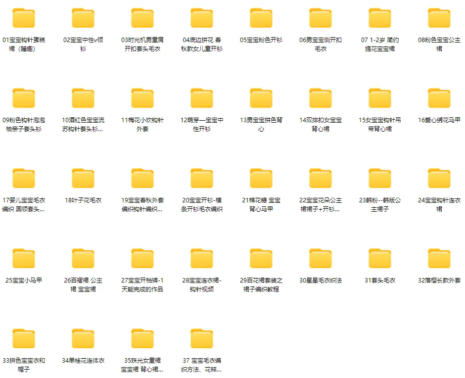 儿童毛衣编织：36款精品款式实例