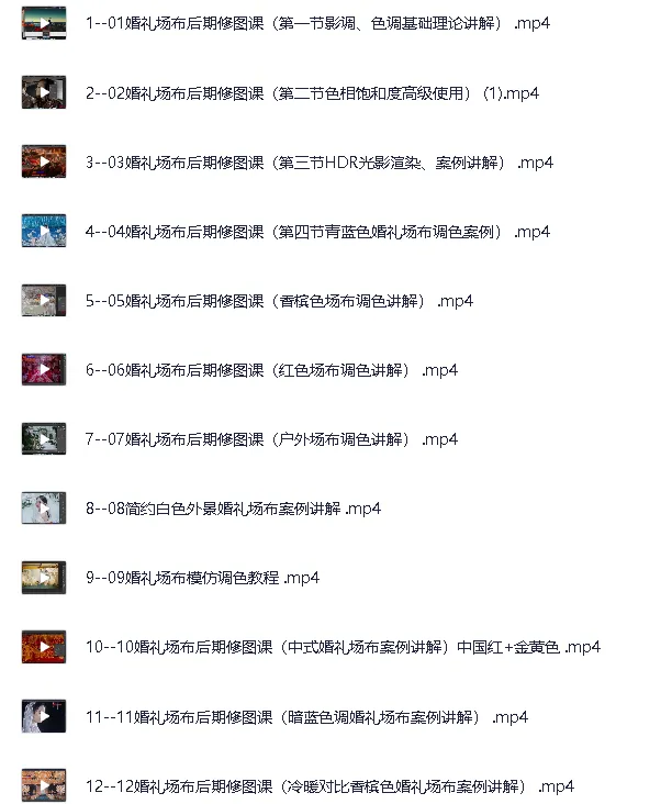 青岛世平婚礼场布后期修图调色教程