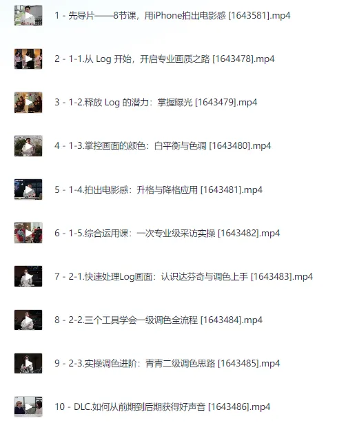 影视飓风:8节iPhone电影感拍摄课程