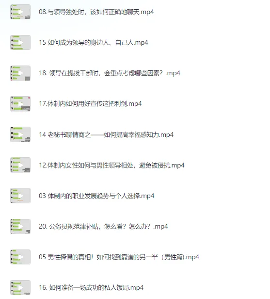 老秘书：即学即用的体制内情商大课