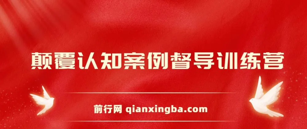 颠覆认知案例督导训练营