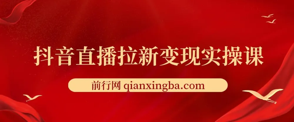 抖音直播拉新变现实操课，一周多挣五六百