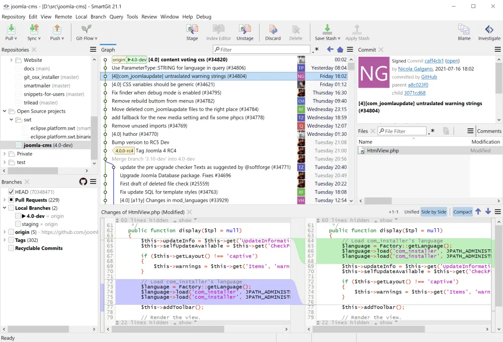 SmartGit图形化Git客户端