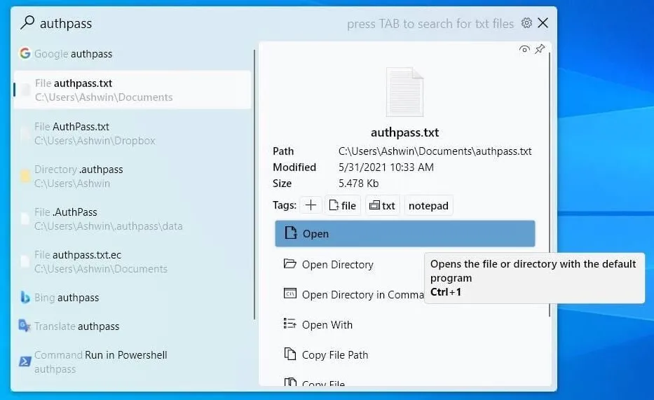 FluentSearch工作流搜索启动器