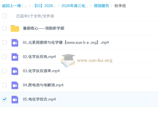 2026高三高考化学冷士强一轮课程