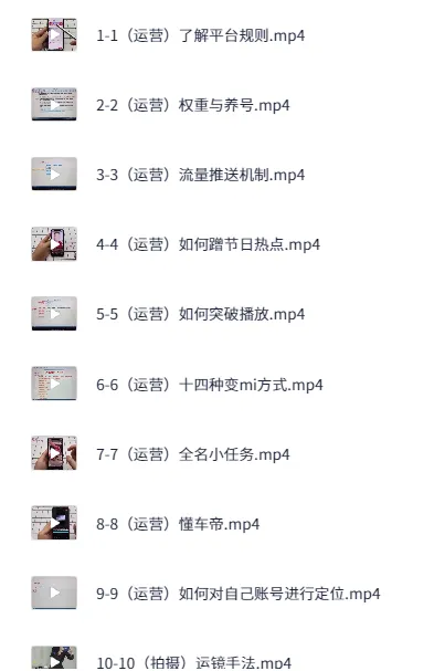 拍摄剪辑全套短视频实操课程