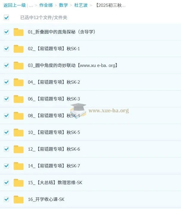 杜艺波初三中考数学数理思维自主学习课程
