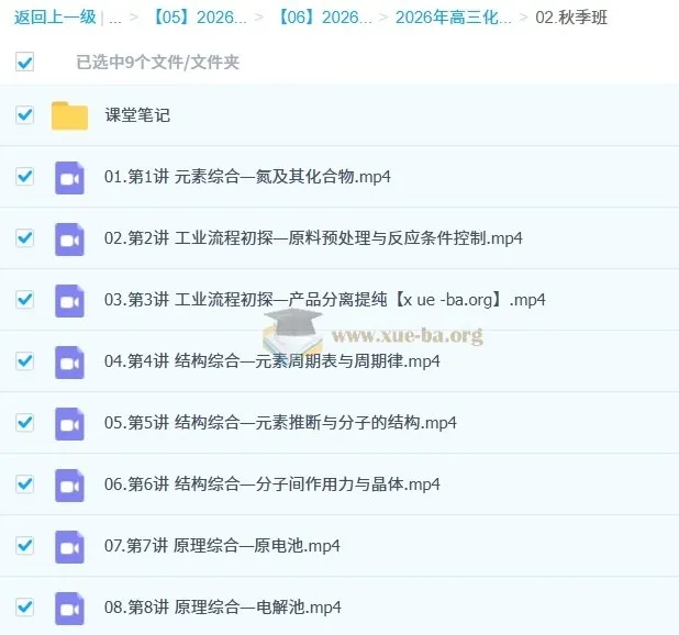 李伟高三高考化学一轮提升课程(暑假班+秋季班)