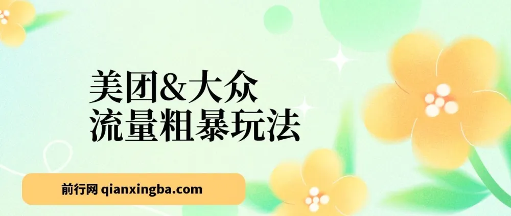美团与大众流量玩法课程，24节掌握美大秘诀