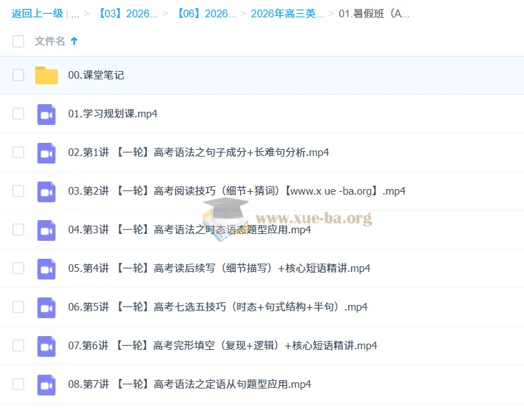 李博恩高三高考英语暑假班课程