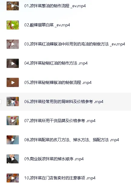 凉拌菜与热卤制作精品课程