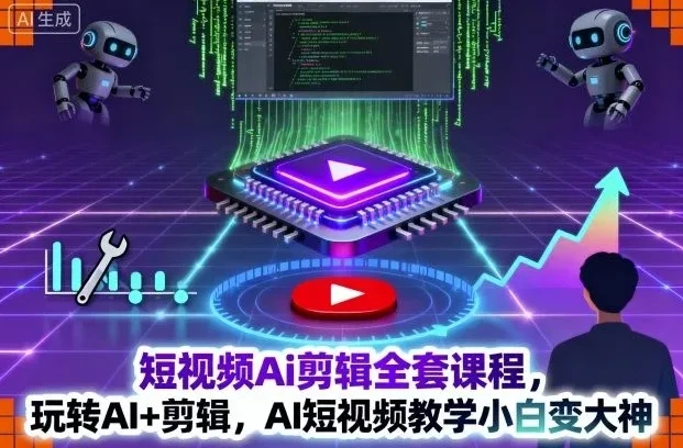 短视频AI剪辑全套课程:小白变大神