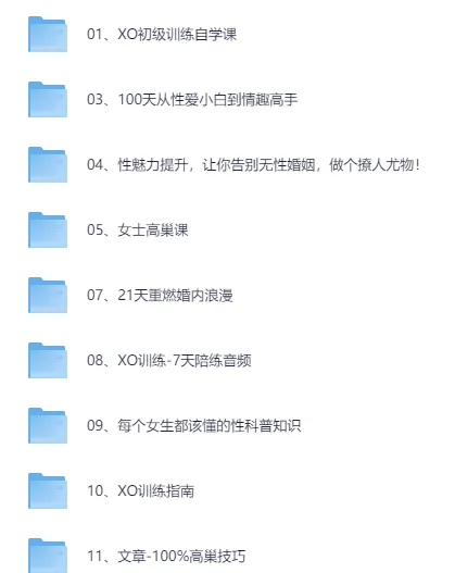 熙墨两性课程知识合集