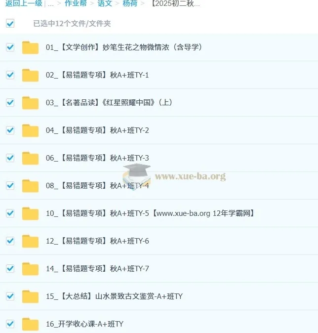 杨荷初二语文人文创作自主学习课程