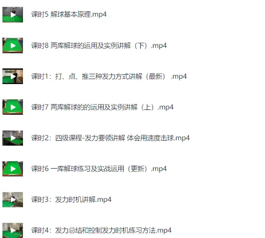 台球专业1 - 4级教程(入门、基础、高级、进阶)