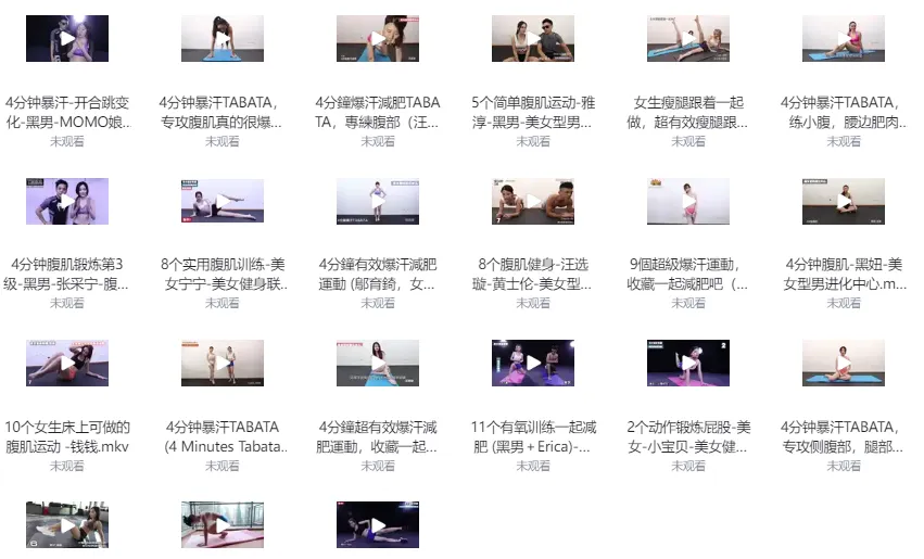 全身暴汗健身教程