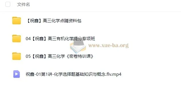 祝鑫2025高三高考化学点睛班课程