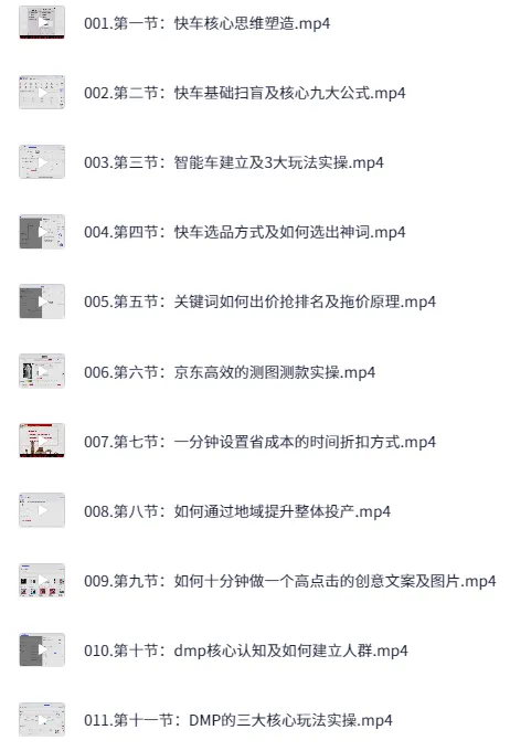 京东快车推广运营宝典课程指南