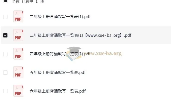 小学语文2 - 6年级上册背诵默写内容一览表