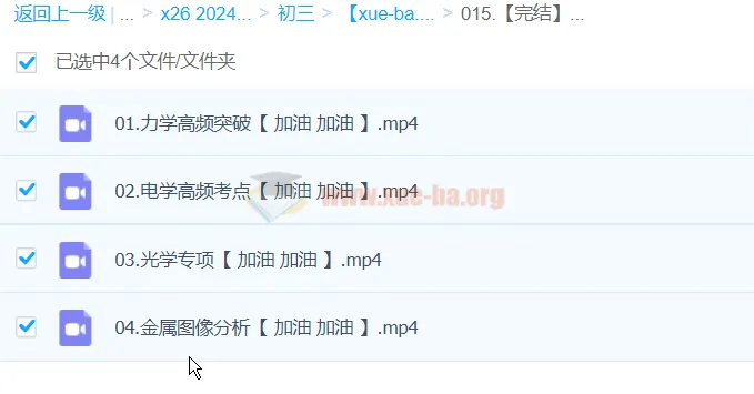 2024中考物理复习冲刺课程