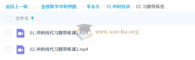李永乐大学数学考研数学冲刺特训:考前最后一课