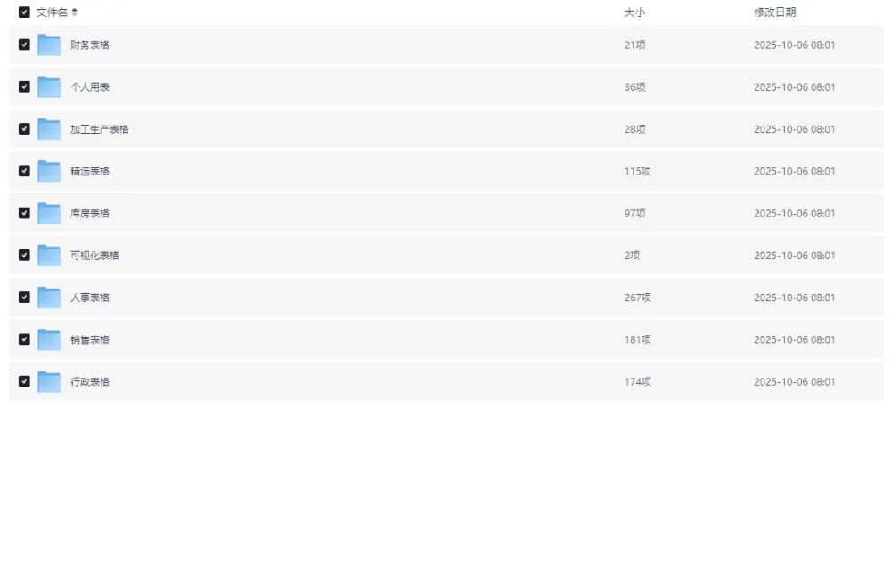 销售财务库存2100个Excel表格模板合集