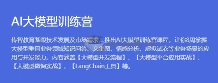 AI大模型训练营1期