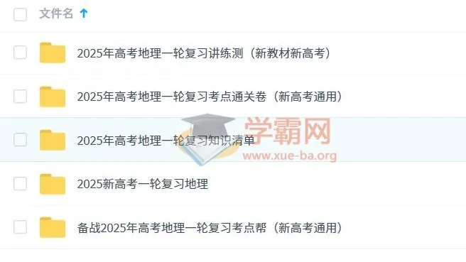 2025新高考一轮复习：高考地理资料合集