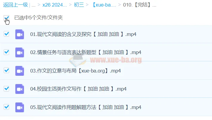 2024中考语文复习冲刺课程