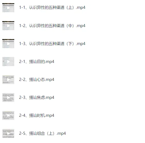 MPUA魔卡《认识异性》情感课程