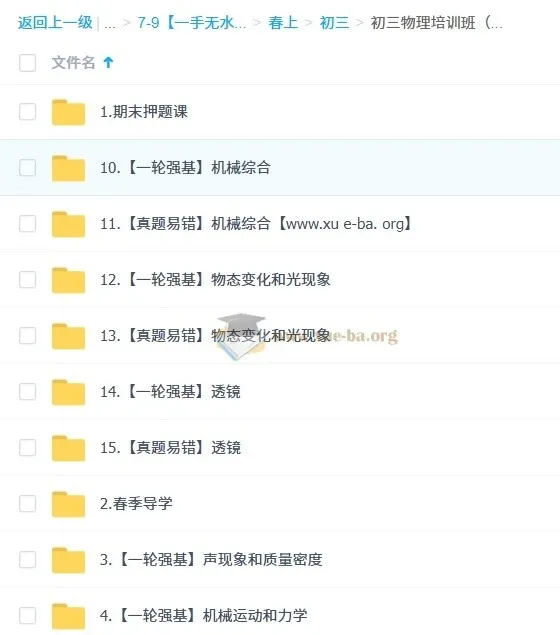 余沛洲初三物理中考一轮强基课程（春上·全国版·A+）