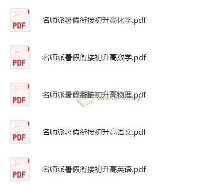 初升高名师派暑假衔接课程