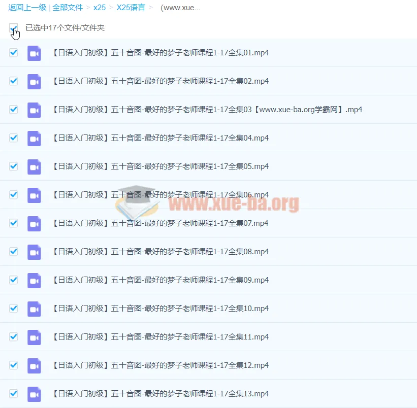 梦子老师日语入门初级五十音图课程1 - 17全集视频教程