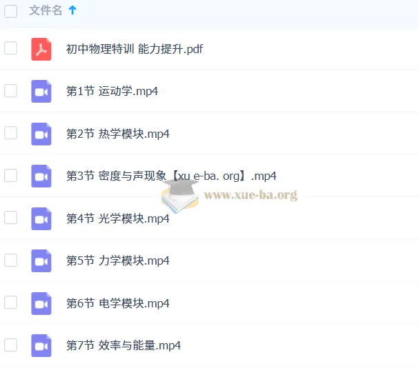 质心初中物理能力提升7讲课程