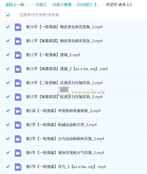 2025初三中考物理春季上S课程 - 杨萌物理