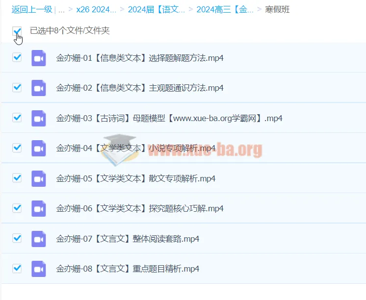金亦姗高三高考语文寒假班课程