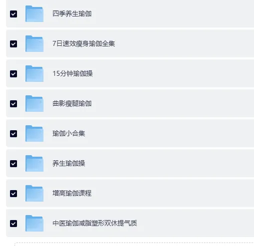 《瑜伽课程合集（七大系列）》