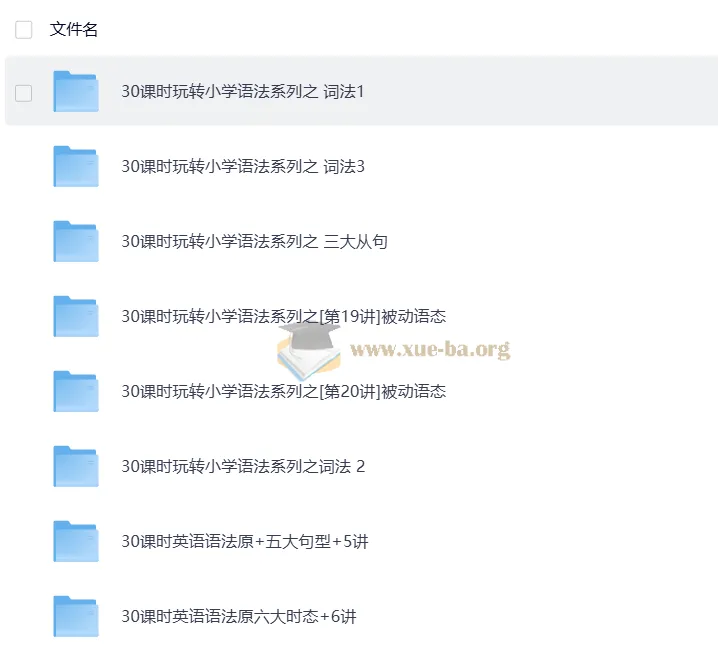 学而思小学1 - 6年级30课时小学英语语法视频教程