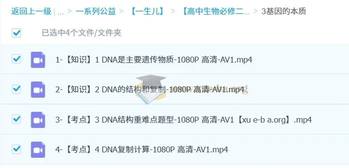 一生儿高中生物必修二课程