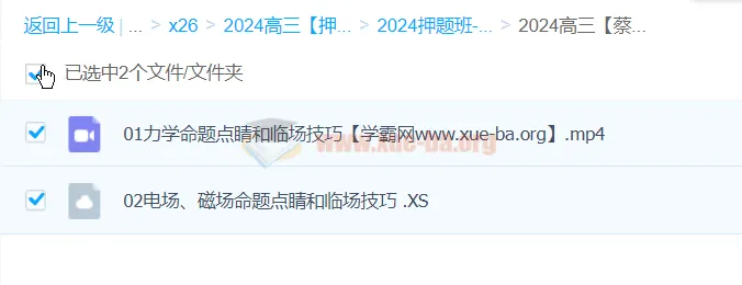 蔡钧安2024高三高考物理押题冲刺护航班