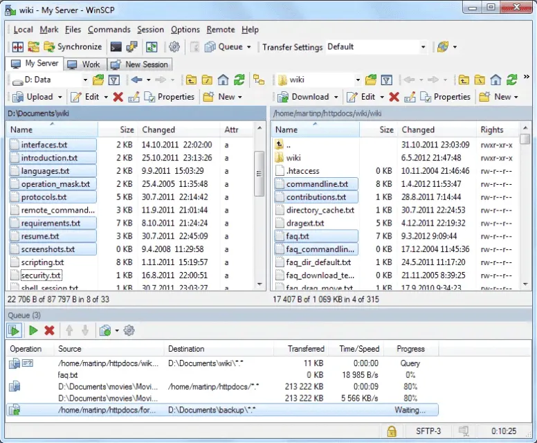 开源图形化SFTP、SCP文件客户端WinSCP