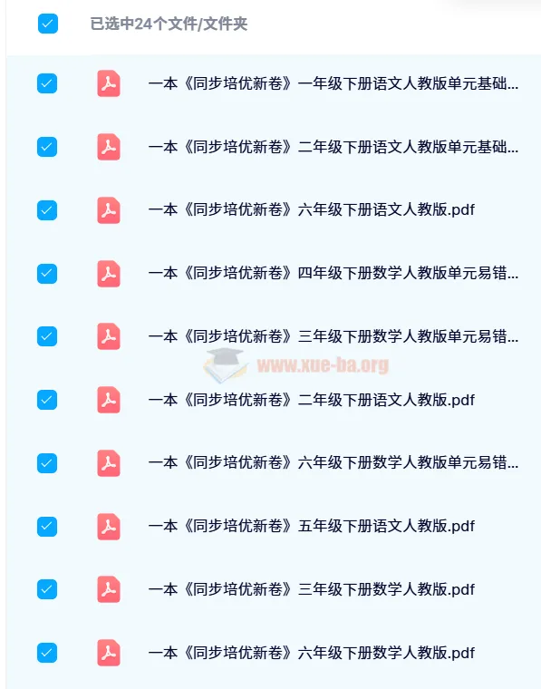 一本小学同步培优新卷（人教版下册）