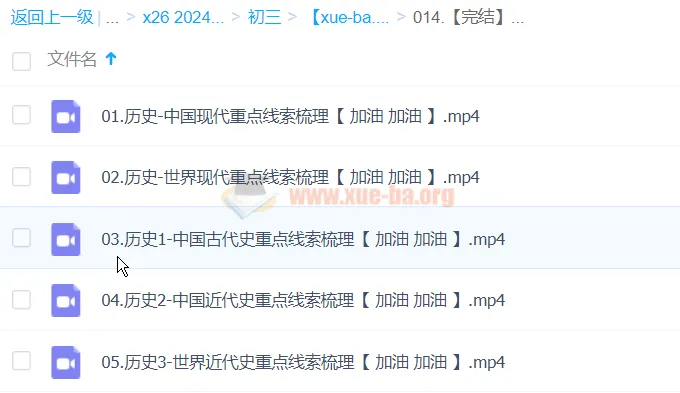 2024中考历史复习冲刺课程