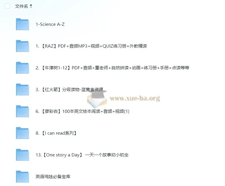 英语分级阅读绘本合集：RAZ、牛津树、红火箭等