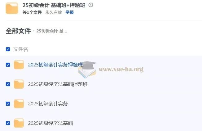 2025初级会计基础班与押题班课程